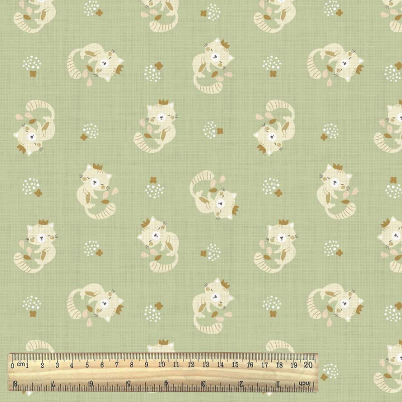 Printed Cotton BOBAM Almond / Cream